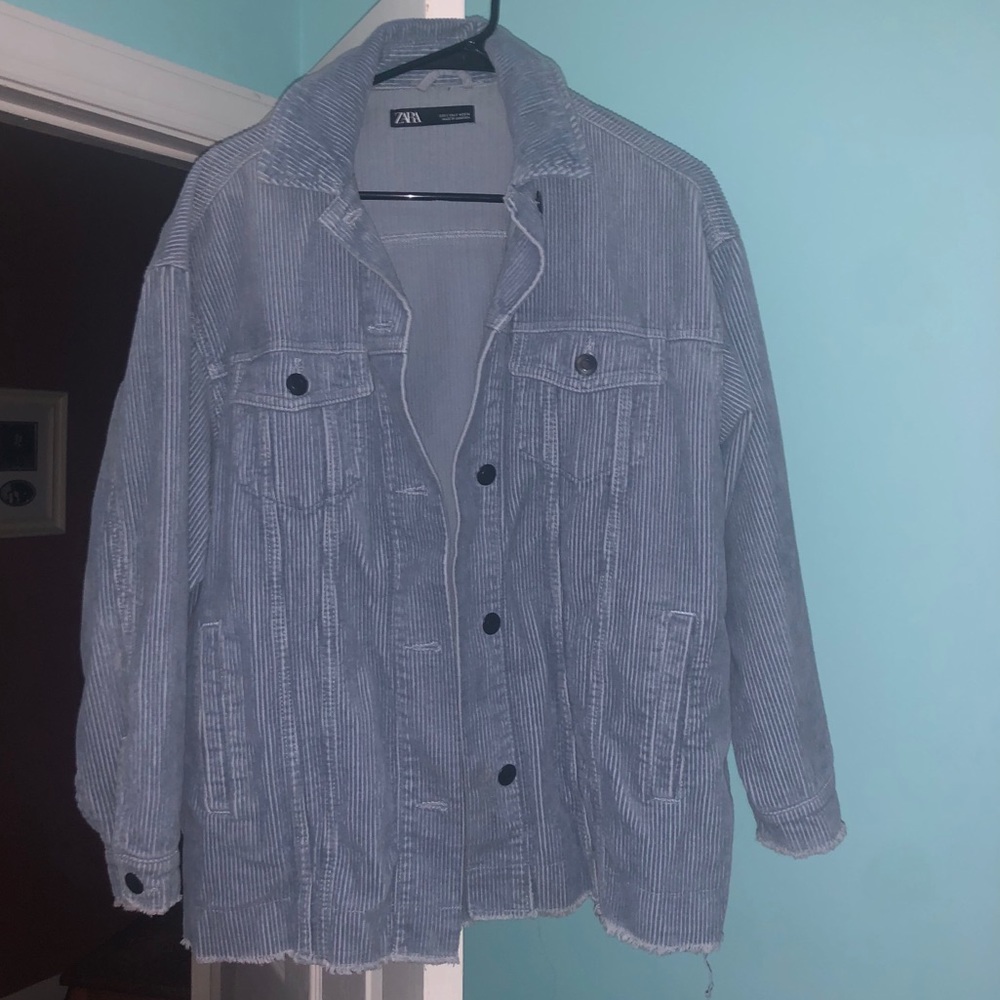 Zara Blue Corduroy Jacket